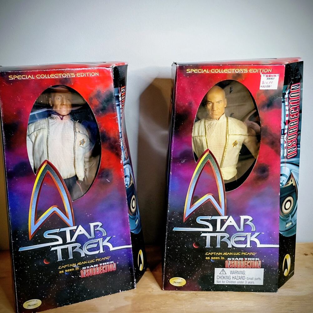 2 Star Trek Insurrection Picard 12" Action Figures Playmates Outfit Variants Lot